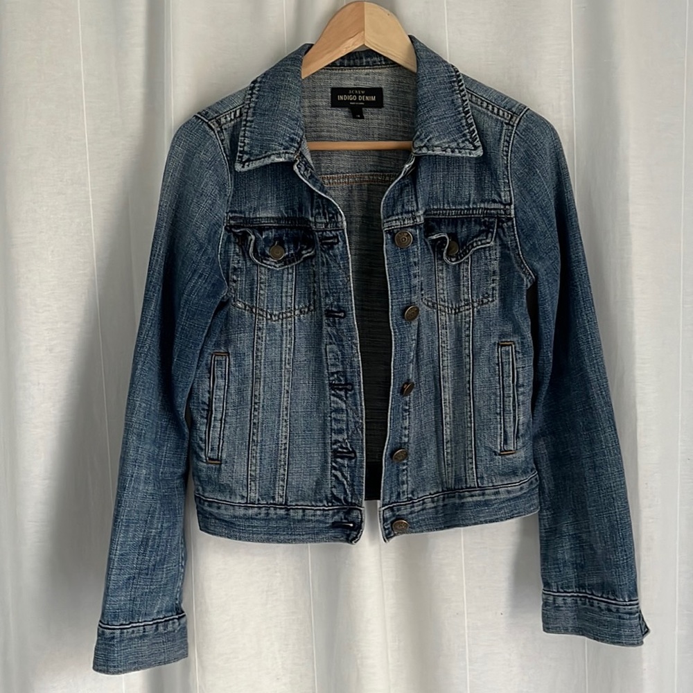J Crew Indigo Denim Jacket, Size XS